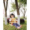 PLAYBERG Wooden Baby Swing with Hanging Ropes, for Babies and