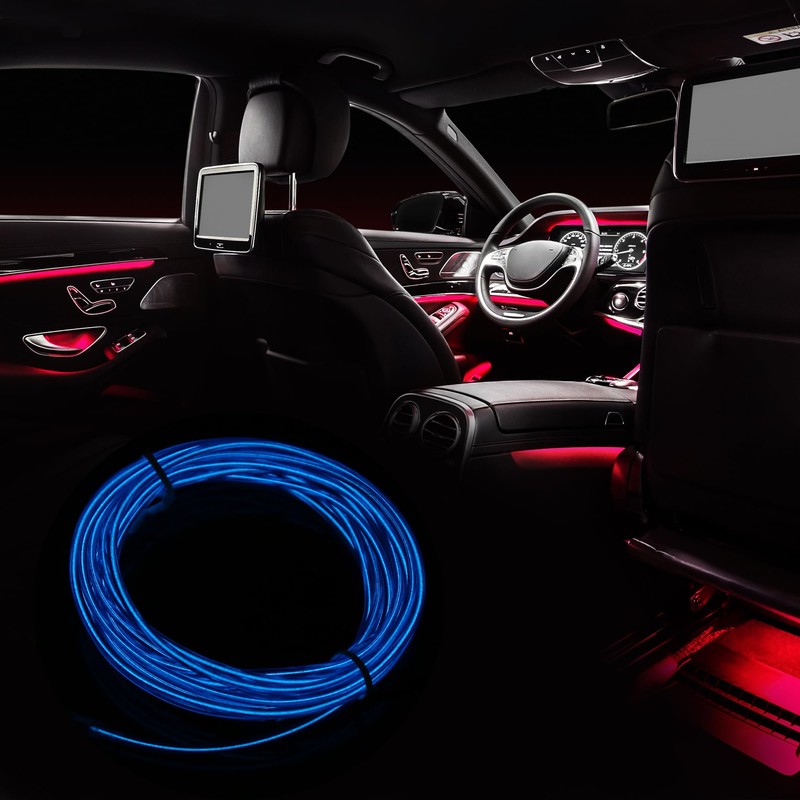 X AUTOHAUX 3 Meter/10ft Car Interior Neon EL Wire Strip