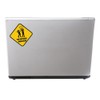2 x 10cm Funny Joke Warning Sign Monitored Vinyl Sticker