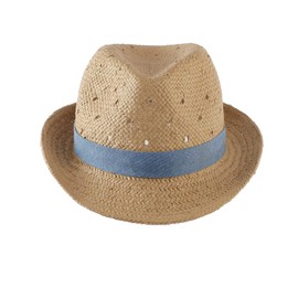LLmoway Kids Summer Straw Hat for Baby Infant Toddler Boys Fedora Beach Sun Hat, Brown, 3-4T