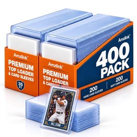 400 fundas para tarjetas y cargas superiores para tarjetas, protectores de tarjetas de béisbol de 3 x 4 pulgadas, soporte de tarjetas de plástico de t