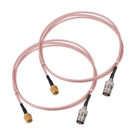 urcianow Pack of 2 BNC Female to SMA Male Cable RG316 1M HF Coaxial Adapter SMA Male to BNC Female Kit for SDR Device Antenna, Amateur Radio