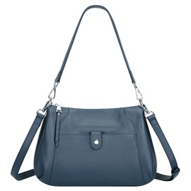 Over Earth Genuine Leather Small Hobo Crossbody Bags for Women Shoulder Purses and Handbags(O189E Indigo Blue)