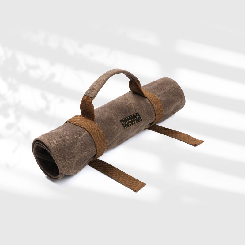 Tool Roll Bag, Durable, Waxed Canvas, Tool Roll Bag, Multi-Purpose