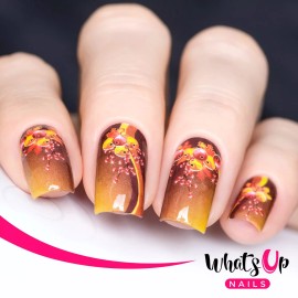 Whats Up Nails P031 Holly Frenzy Water Decals Sliders for Nail Art Design