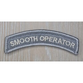 SMOOTH OPERATOR NAME TAG ROCKER ARC TAB MILITARY HOOK ACU LIGHT TACTICAL PATCH