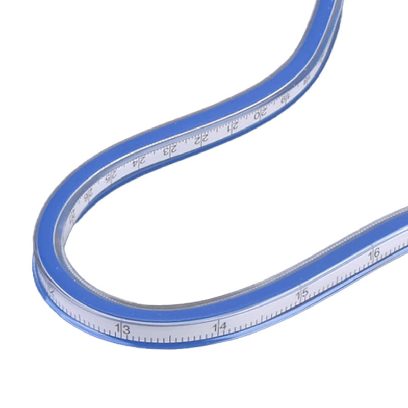 Haosie 60cm Flexible Ruler, Flexible Curve Ruler, Double Sided Ruler,