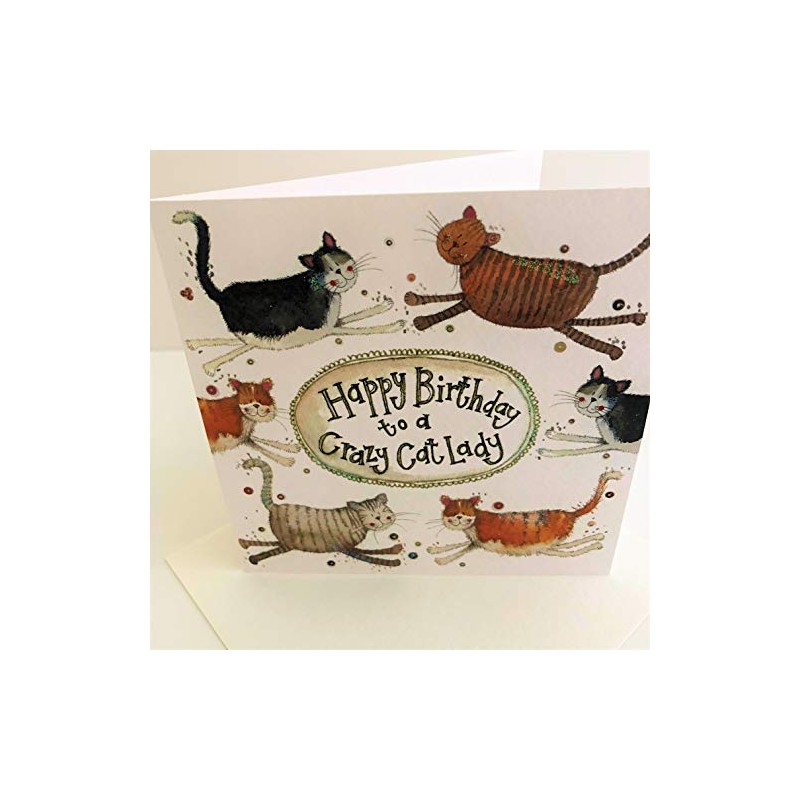 Alex Clark Crazy Cat Lady Birthday Card