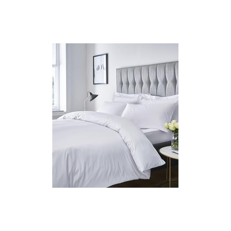 Catherine Lansfield Platinum Satin Stripe 300 Thread Count Oxford Pillow