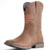 IUV Cowboy Boots For Men Square Toe Western Retro Boot