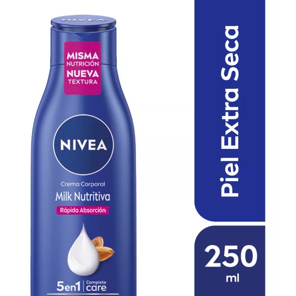 Nivea Crema Corporal NIVEA Milk Nutritiva 5 En 1 250 Ml