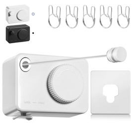 ARCHIMAS Retractable Clothesline Indoor,Non-Sagging Clothes Line Retracting Outdoors,13.8Ft Space-Saving Clothes Drying Laundry Line, Wall Mounted Clothesline with 5pcs Windproof Hooks,Rect-White