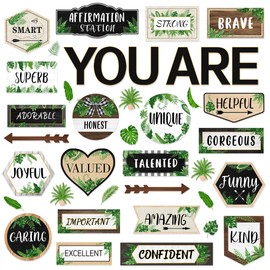 Bulletin Board Decoration Plant Farmhouse Welcome Bulletin Board Decor Set Postive Inspirational Motivational Cutouts Posters Kit Classroom School Office Affiramation Station Teachers Supplies