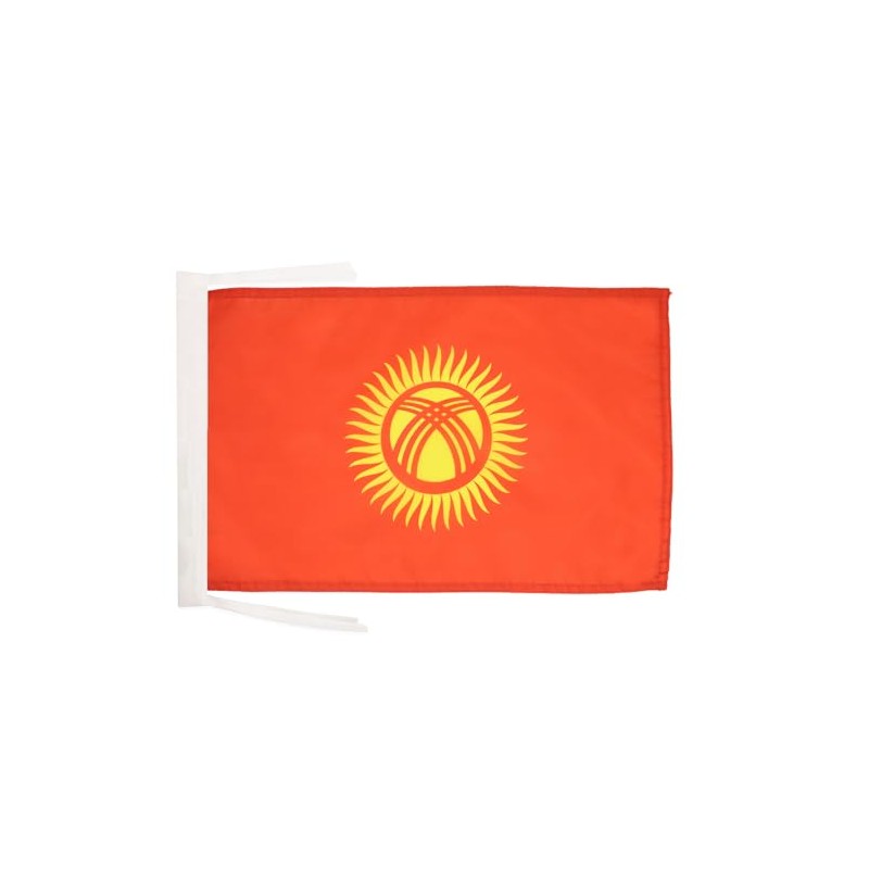 Kyrgyzstan Flag 18'' x 12'' cords - Kyrgystani SMALL flags