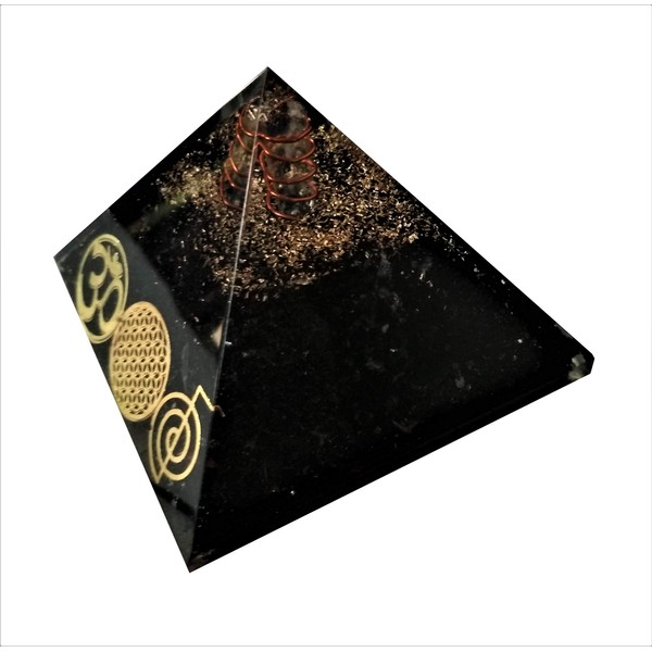 Purpledip 11512 Orgonpyramid with Reiki Symbols and Crystal Quartz Energy Stick: Good Luck Healing Charm, Divine Spiritual Crystal Stone