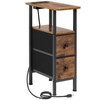 LOAKEKEL Narrow End Table Living Room with Charging Station, Skinny