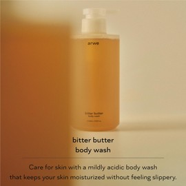 arwe Bitter Butter Body Wash, 16.9 fl oz (500 ml), Naturally Derived, Weakly Acid, Moisturizing, Acne, Body Care Soap, Next Generation Horny Scrub, PHA & LHA, Perfume Scent, Large Capacity