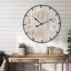 EMAX HOME 24 Inch Large Farmhouse Wall Clock, Rustic Antique