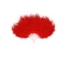 RED FEATHER HAND FAN LADIES BURLESQUE FANCY DRESS COSTUME by