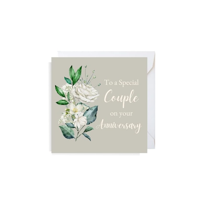 Second Ave Special Couple Anniversary Flower Square Card Partner Anniversary