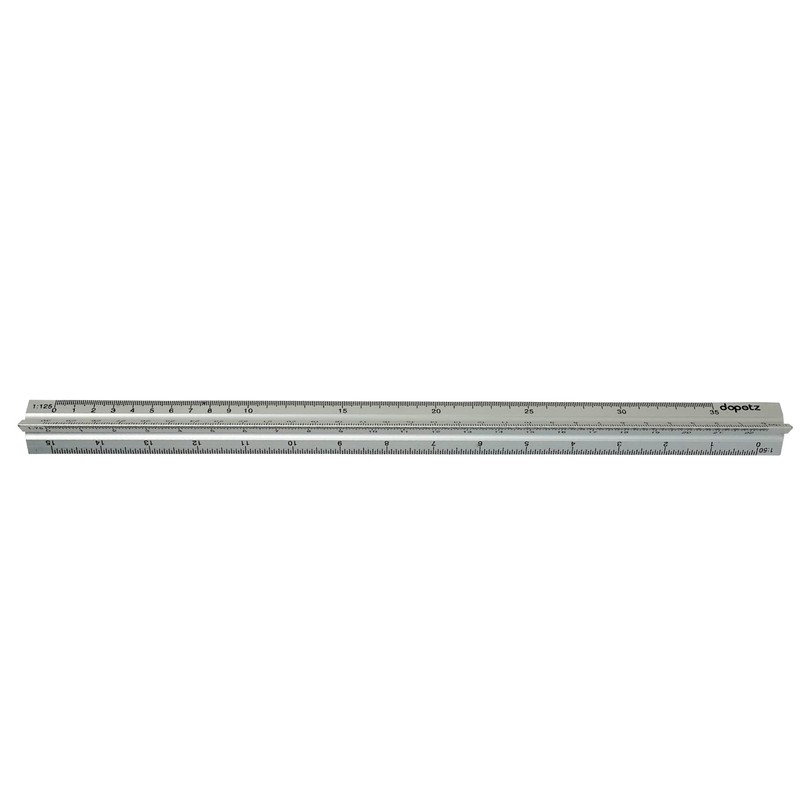 Dapetz ® Triangular Aluminium Tri Scale 300mm Metal Ruler Architects