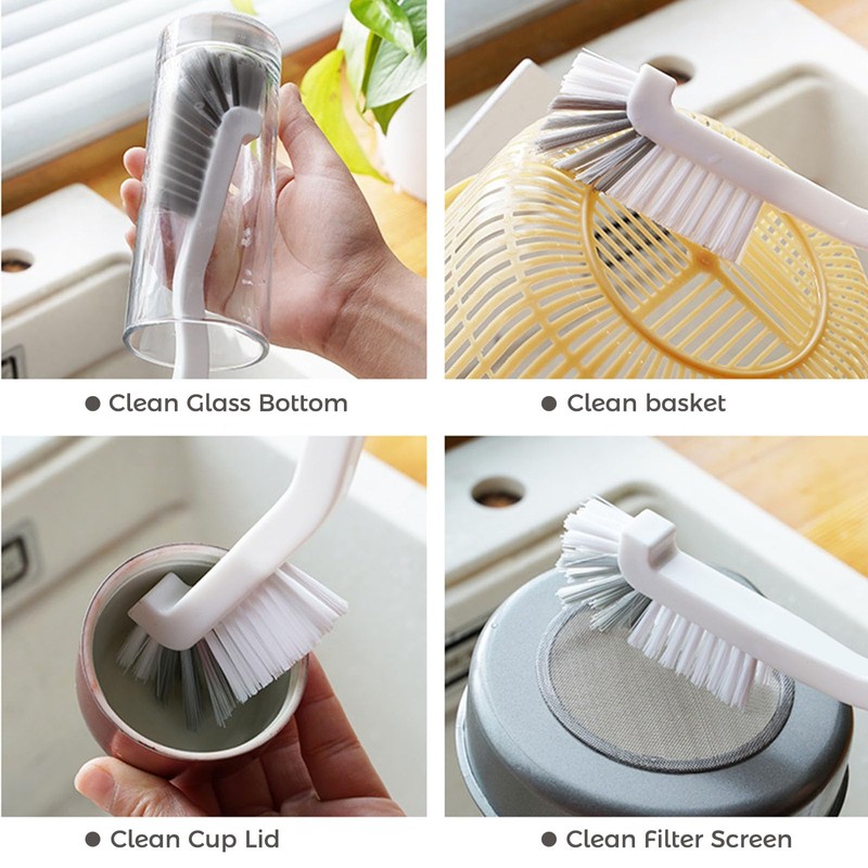 WVSAFV Kitchen Scrub Brush, Angle Cleaning Brush, Right Angle Scrub