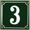 Buddel Bini Wetterfestes Emaille Hausnummernschild 3 12 x 12 cm,