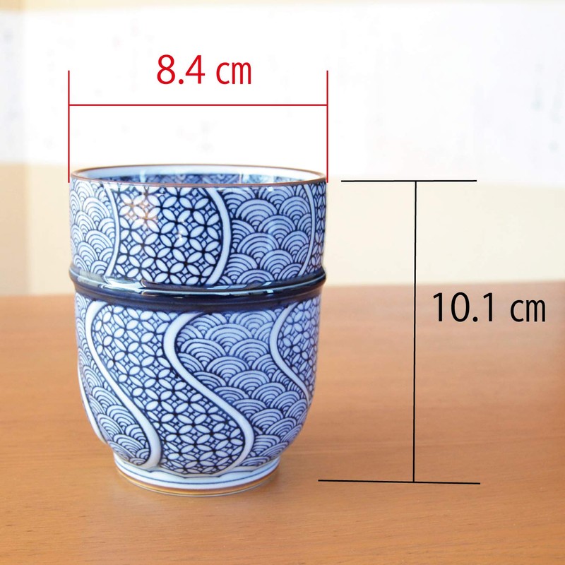 Yunomi Tea Bowl, Extra Large, Large Size, Arita Ware, Hasamiyaki,