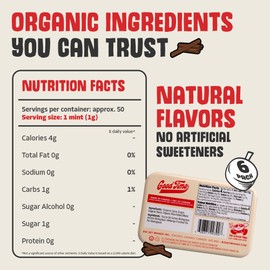 Good Time Organic Mints - Cinnamon | Organic Cane Sugar, Natural Flavors, No Artificial Colors or Sweeteners | Kosher Certified, Vegan, Gluten Free | Aspartame & Xylitol Free | 40 Count Tin (Pack of 6)