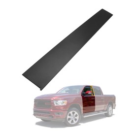 B-Pillar Trim Molding, Compatible with 2019-2026 Ram 1500 DT, Left Driver Side, Front Door Rear Applique, Windshield Exterior Moulding Kit, Front Door Window Panel, Replaces# 68292929AD, Matte Black