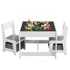 GTOLV Kids Table and Chair Set, 3 in 1 Wooden
