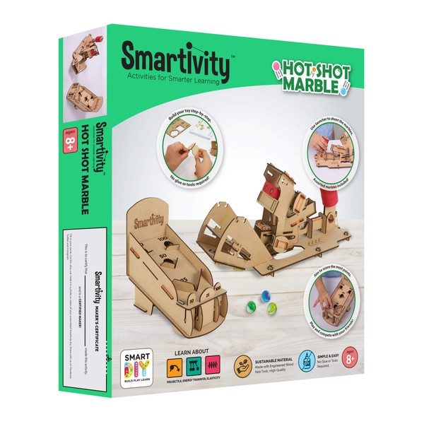 Smartivity Hot Shot Marble 3D Wooden Model Engineering STEM Learning