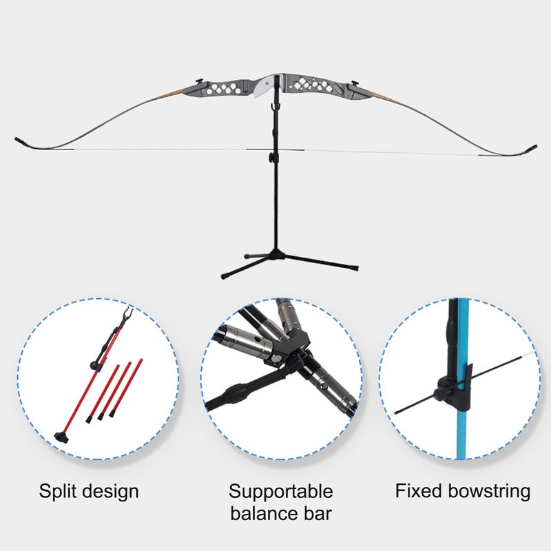Archery Bow Stand Rack Height Adjustable Flexible Detachable Fiber Glass