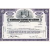 International Telephone And Telegraph Corp. Preferd Stock Certificate 100 Shares