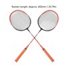 2 Player Badminton Racket Set Ferroalloy Integrated for Beginner Amateur