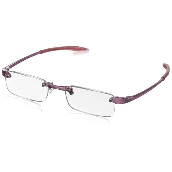Visualites 1 Rose 2.00 Rectangle Reading Glasses