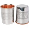 "ANCIENTIMPEX Set of 2 Stainless Steel Pure Copper Outside and