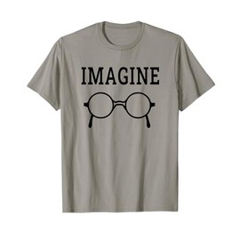 Imagine Peaceful Lennon Glasses No War Peace Vintage Gift T-Shirt