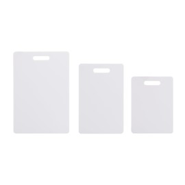 Farberware Plastic Cutting Board Set, Set of 3 Rectangle, White