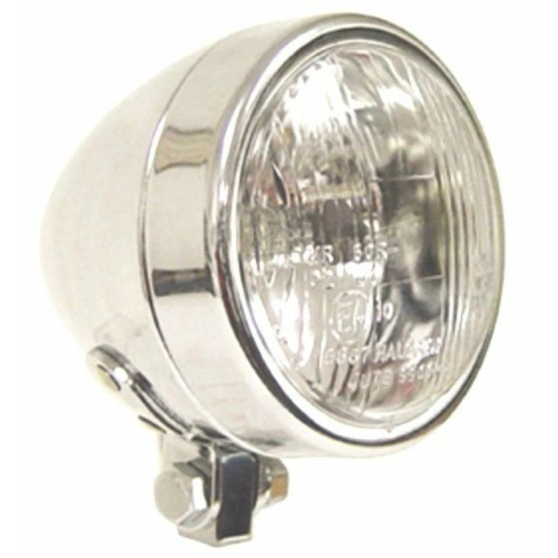 Mid-USA Chrome 3.5" Headlight Headlamp Custom Springer Chopper Ironhead Shovel