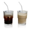 RISAKOGO Drinking Cup with Lid and Straw, Pack of 2