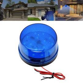 LED Strobe Light, Blue Emergency Strobe Light Warning Security Flashing Beacon Light Silent Strobe Light for Home Security Alarm System