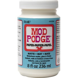 Mod Podge Sellador de base de agua, pegamento y acabado para papel (8 onzas), CS11236 acabado mate
