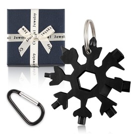 Snowflake Multifunction Tool, 18-in-1 Snowflake Key, Stainless Steel Powerful Tool, Portable Flake Tool for Outdoor, Adventure and Travel