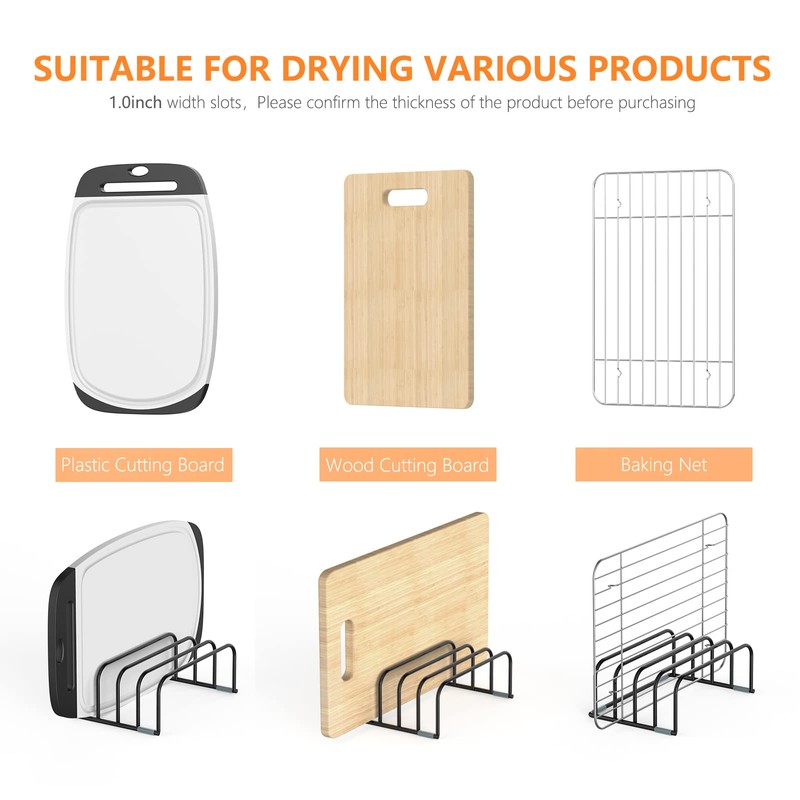 KORRTFID Cutting Board Storage Rack, Compact Cutting Board Organizer, Chopping