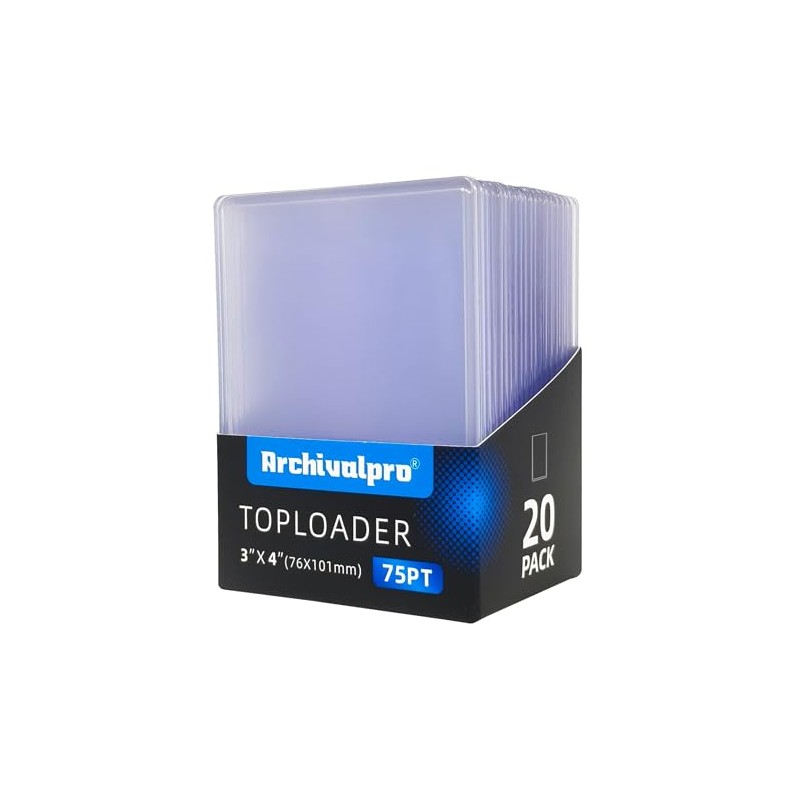 75PT Toploader - Fundas para tarjetas (20 unidades, 3 x