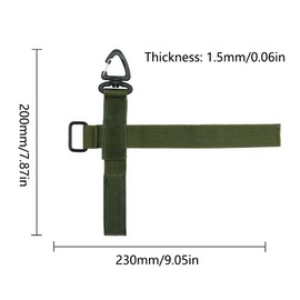 Tactical Glove Clip 2 Pack Nylon Molle Webbing Carabiner Keychain Multipurpose Glove Clip Holder for Outdoor Climbing Hiking Black