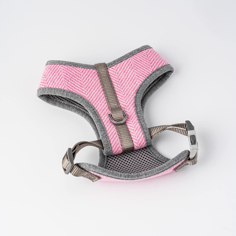 HUGO & HUDSON Tweed Dog Harness No Pull Adjustable Rear