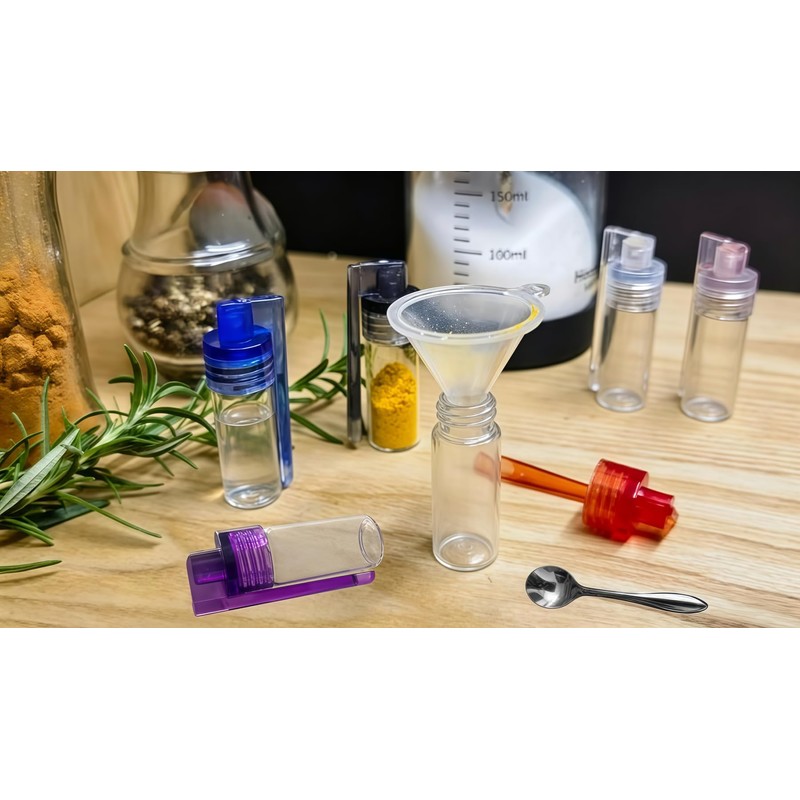 HNOYGNU 6 Pcs Leak-proof Mini Seasoning Containers Set,Spice Jar with