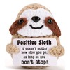 BelleVive Inspirational Positive Crochet Sloth - Handmade Little Memories Emotionally